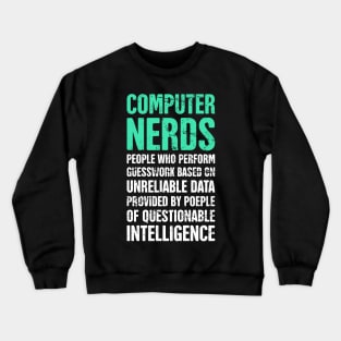 Computer Nerd Dictionary Definition Crewneck Sweatshirt